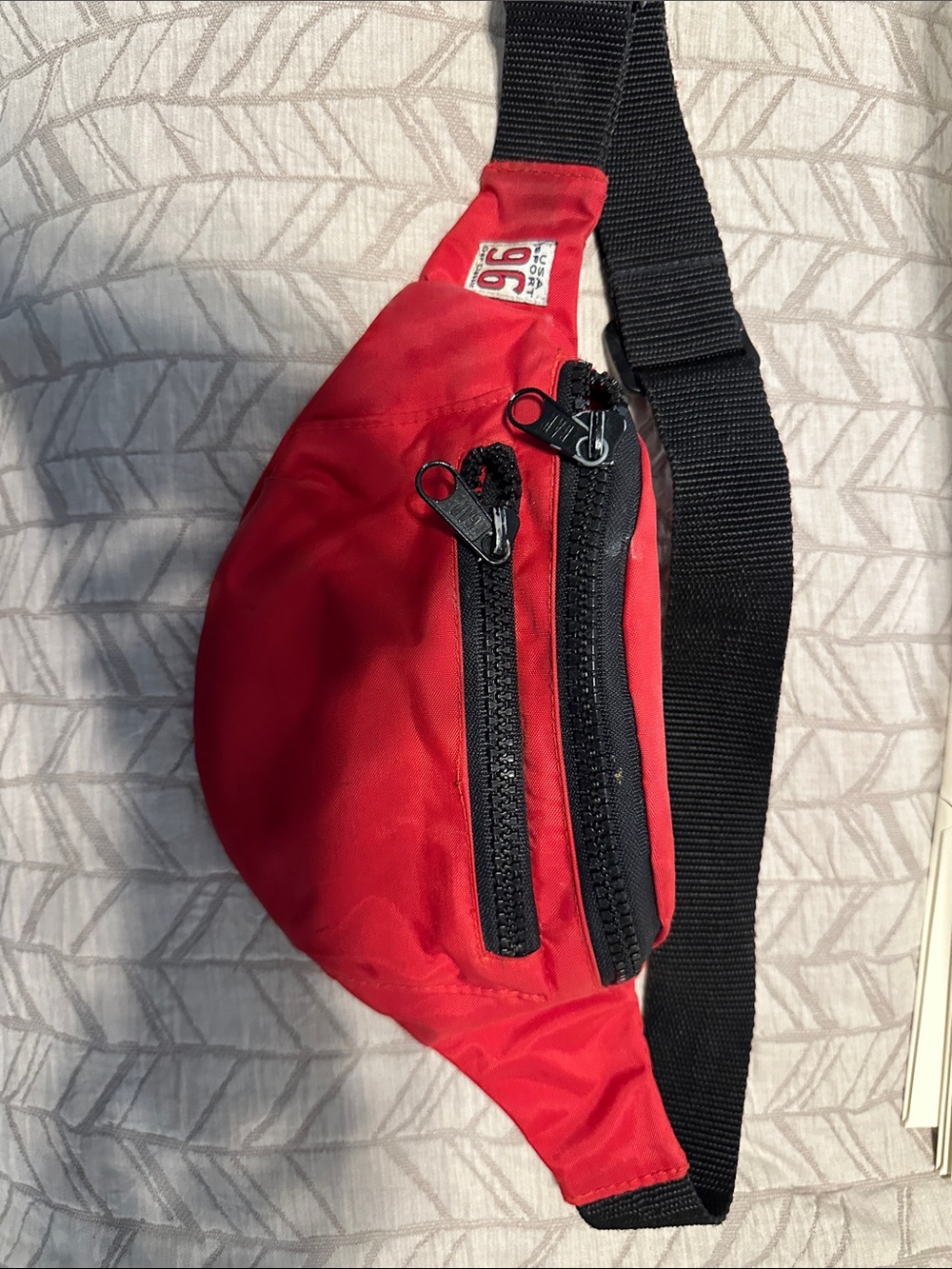 GAP Red Crossbody Belt Bag with Black Strap